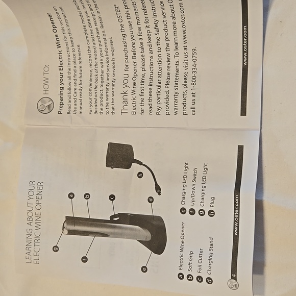 Oster electric wine opener - Picture 2 of 5